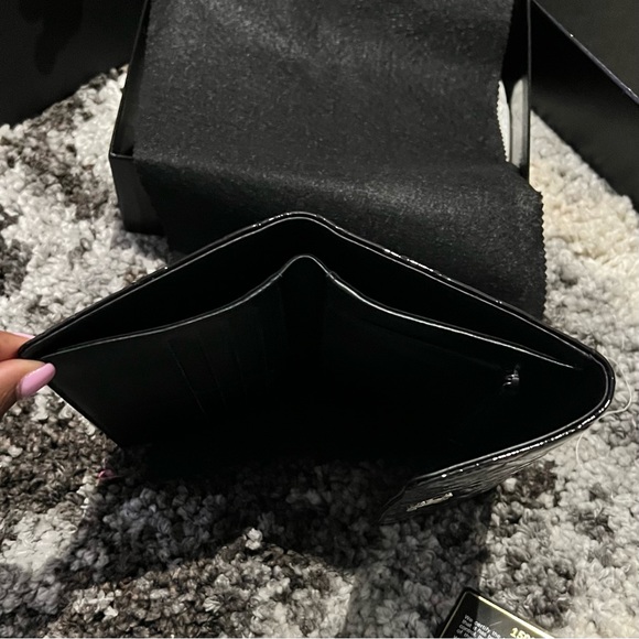 NEW CHANEL Black Long Quilted Patent Leather Wallet (NIB) - Picture 7 of 10